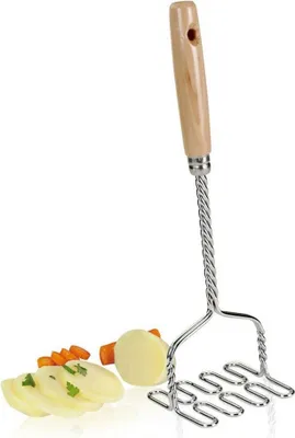 Produktbild von Kartoffelpresse Metaltex Holzgriffe (10 x 9,2 x 32,2 cm)