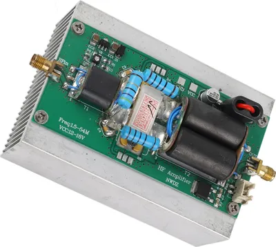 Image de Amplificateur de puissance ondes courtes 30W HF RF linéaire pour radio amateur Connecteur femelle SMA DC12?16V 1.5?54MHz