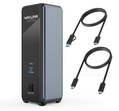 Produktbild von WAVLINK Duales M.2 NVMe SSD Gehäuse,