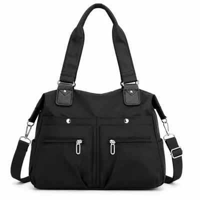 Immagine prodotto di Borsa da donna idrorepellente con tracolla removibile, borsa a tracolla da donna - BAGVIA Nero