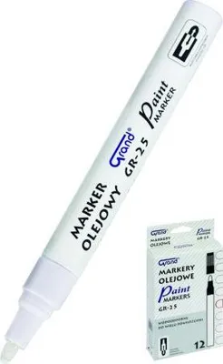 Obrázok produktu pre GR-25 olejový popisovač biely (12ks) GRAND