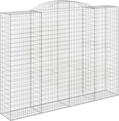 Obrázek produktu pro vidaXL Gabion s vysokým obloukem 300x50x220/240 cm Pozinkované železo