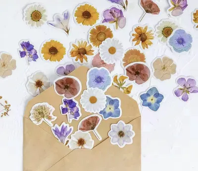 Produktbild von Mini-Blumenaufkleber – Kleine Blumenaufkleber – 46 Stück – Scrapbook & Bullet Journal – Blumen – Kleine Aufkleber – CHPN