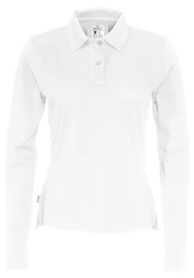 Produktbild von Cottover - Poloshirt für Damen, Baumwolle, Langärmlig ET812 (XL) (Weiß)