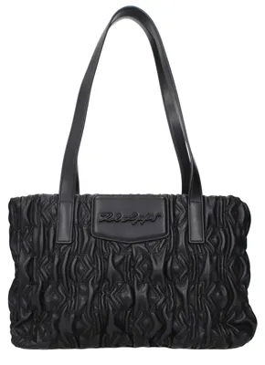 Produktbild von Karl Lagerfeld Shopper Polyester schwarz gerafft Schriftzug