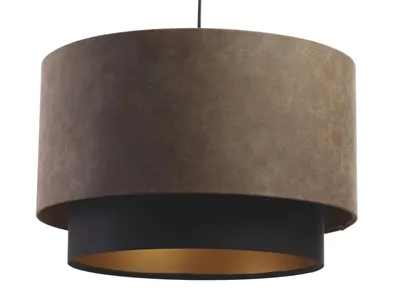 Zdjęcie produktu dla Lampa wisząca DOUBLE ZAMSZ 50 brązowa/czarna