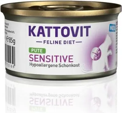 Produktbild von Kattovit Sensitive Pute Dose, Adult, Türkei, 85 g, Getreidefrei