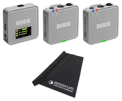 Produktbild von Rode Mikrofon-Funksystem Wireless GO Gen 3 Stone Grau mit Tuch