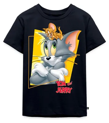 Produktbild von Spreadshirt Tom Und Jerry Portrait Kinder Premium T-Shirt, 98/104 (2 Jahre), Navy