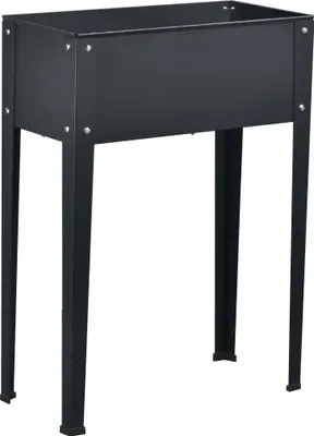 Produktbild von Dehner Hochbeet Münster, 80 x 57 x 27 cm, Stahl, pulverbeschichtet, dunkelgrau