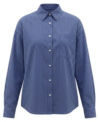 Produktbild von Damen-Langarmshirt mit Brusttasche, lockere Passform