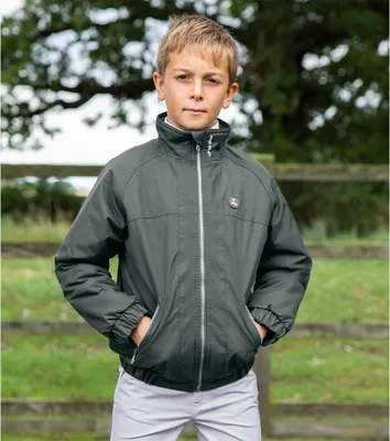 Produktbild von Premier Equine Pro Rider Waterproof Junior Jacke Grau 9-10 Years Grau 9-10 Years