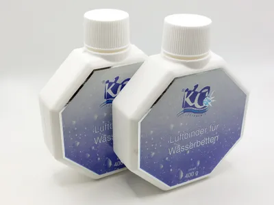 Immagine prodotto di Legante d'aria per materassi ad acqua - elimina rapidamente l'aria indesiderata dal materasso ad acqua - confezione doppia 2x 400g