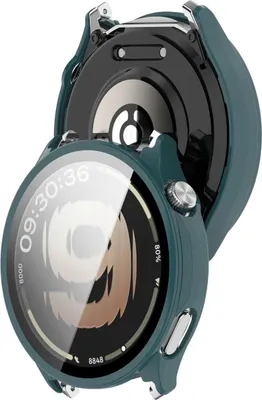 Produktbild von Schutzhülle mit Glas für OnePlus Watch Lite 45 mm / Oppo Watch S 45 mm, Bizon Case Watch Adamo, Grün