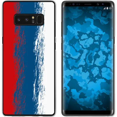 Produktbild von PhoneNatic Case kompatibel mit Samsung Galaxy Note 8 Silikon-Hülle WM Russland M9