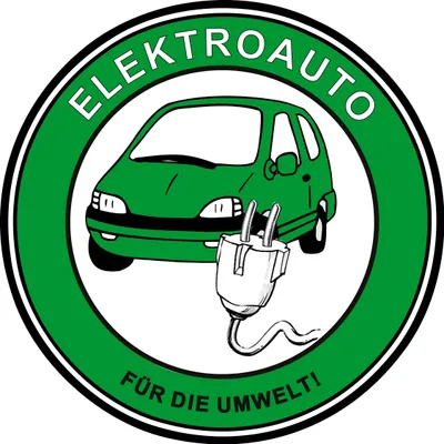 Produktbild von Aufkleber Elektroauto - Für die Umwelt! Ø 60 mm
