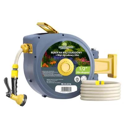Produktbild von Automatischer Wand-Gartenschlauchaufroller 1/2" 20m Set