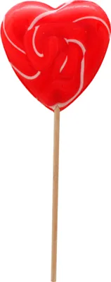 Produktbild von Holland Foodz Herz Lutscher rot weiß Heart Spiral 80g 17 Stück