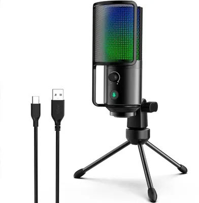 Produktbild von FIFINE K669 PRO2 RGB Tischmikrofon - Schwarz