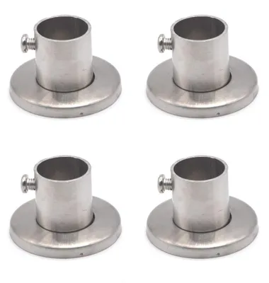 Image de Ensemble de 4 supports en acier robustes pour tringle à vêtements