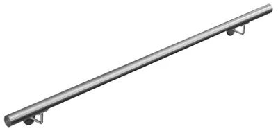 Obrázek produktu pro Zábradlí z nerezové oceli V2Aox, průměr: 4,2 cm, odolné proti korozi a povětrnostním vlivům, včetně montážního materiálu, držák, délka: 200 cm