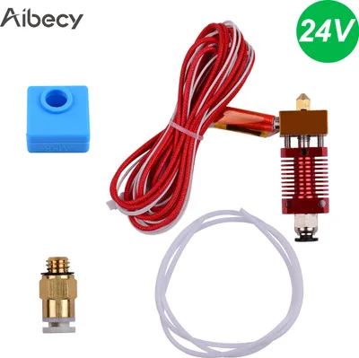 Obrázek produktu pro Aibecy Metal Hotend Extruder Kit s 0,4 mm tryskou Hliníkový topný blok Silikonová základna 12 / 24V 40W Kompatibilní s 3D tiskárnou Creality CR-10 CR-10S Ender 3 Ender 3 Pro