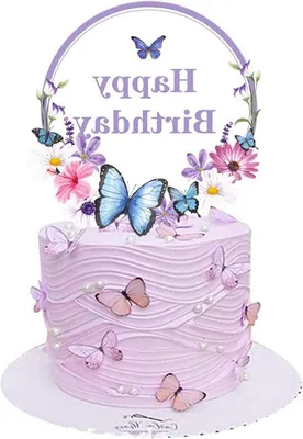 Immagine prodotto di Decorazioni festive per torte a forma di farfalla: compleanno - rosa - matrimonio - festa - anniversario