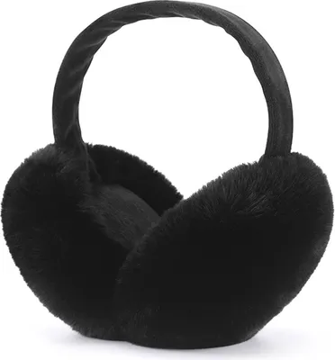 Produktbild von Damen Winter Warm Ohrenwärmer Ohrenschützer Plüsch Ohrenklappen Earmuffs (Schwarz)