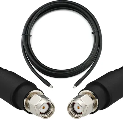 Zdjęcie produktu dla 7-metrowy kabel koncentryczny RP-SMA męski na RP-SMA męski - 7-metrowy przedłużacz 8D-FB o bardzo niskiej stratności Ø11,1 mm (50 Ohm) - do WiFi / routera / anteny / sieci bezprzewodowej / RF / WLAN / radia / modemu