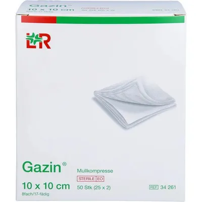 Produktbild von Gazin Mullkomp.10x10 cm steril 8fach 25X2 St