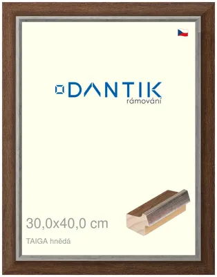 Obrázok produktu pre Rám DANTIK 30x40 | TAIGA hnedá (Plexi Clear)