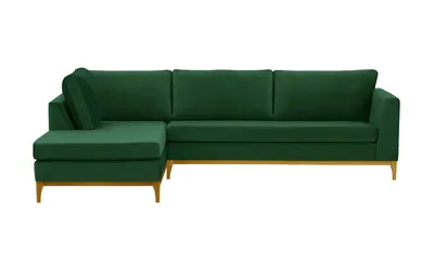 Produktbild von SLF24 - Linksseitiges Ecksofa Gosena Wood - dunkelgrün - Velluto 10