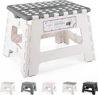 Produktbild von Famanu Klapphocker 22 cm - grau und weiß