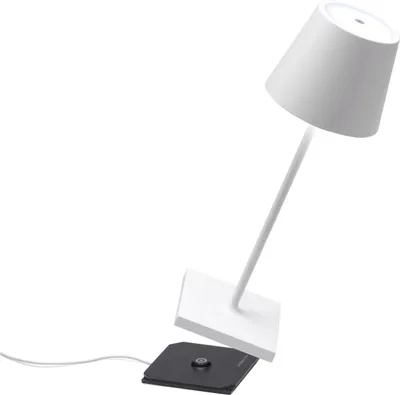 Produktbild von Zafferano Poldina Pro Mini Tischlampe - Aufladbare LED Lampe - 30 cm - Weiß