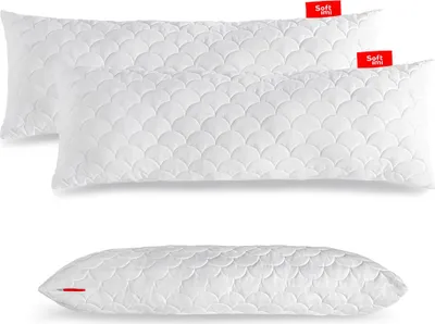 Produktbild von SOFTIMI | Antiallergisches Kissen 2er Set 40x105 cm | Hochwertiger Komfort für besseren Schlaf