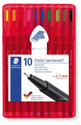 Image de STAEDTLER® 331 SB10 Triplus permanent, boîte de 10