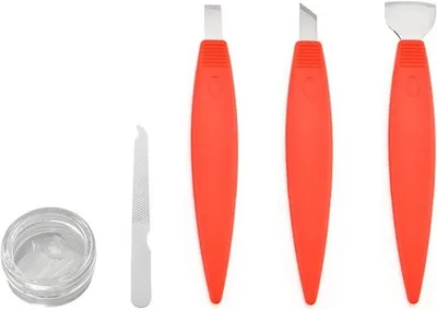 Fußpflege-Set mit 3 Pediküre-Sets, Nagelfeile und Hornhautentferner. Inklusive 50 Polierscheiben.