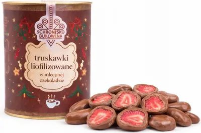 Produktbild von Gefriergetrocknete Erdbeeren in Milchschokolade 100g- Schronisko Bukowina