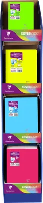 Produktbild von Clairefontaine 1/8 Box-Display KOVERBOOK NEON, Karton, 40x30x152cm 986000VIDEC