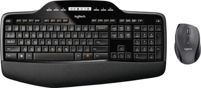 Produktbild von Logitech 920-002421, Volle Größe (100%), Kabellos, RF Wireless, AZERTY, Schwarz, Maus enthalten