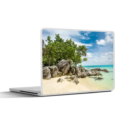 Produktbild von MuchoWow® Laptop Aufkleber Sticker Cover Strand - Steine - Meer - Sommer 31x22.5 cm - Laptop-Deko
