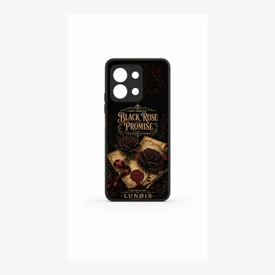 Immagine prodotto di Custodia per Xiaomi Redmi Note 13 5G, cover protettiva per cellulare con motivo della rosa nera – LUNØIR ©