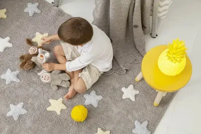 Zdjęcie produktu dla Lorena Canals Stars, Wielobarwny, Wzór, Bawełna, Bawełna, Prostokątny, Wewnętrzna