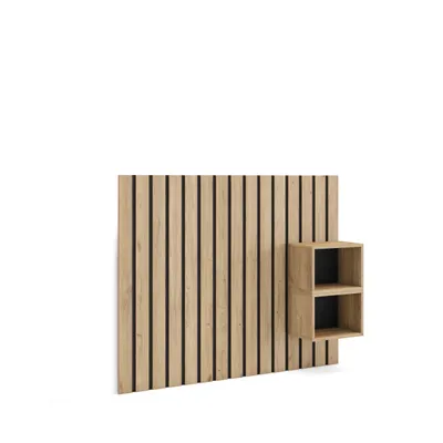 Immagine prodotto di COZY Testiera e Comodini, 133x107x3cm, Letto 80,90,110cm, Pannelli, Rovere