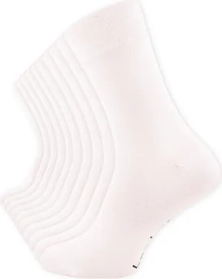 Produktbild von Cotton Prime® Basicsocken 10 Paar für Damen & Herren Bambussocken ohne Gummibund 35-38 weiss
