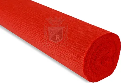 A roll of red crepe paper.