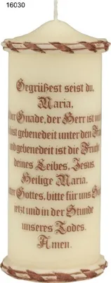Produktbild von Gedenkkerze, Trauerkerze 22 x 10 cm, Nr. 28