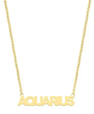Produktbild von CO88 Collection Zodiac 8CN-26173 Stahlkette – Anhänger Wassermann – 38 + 7 cm – Goldfarben