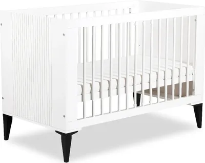 Zdjęcie produktu dla Łóżeczko dziecięce MIA 120x60 białe/czarne
