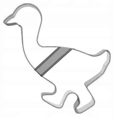 Produktbild von EkoForemki Gans Ausstecher 16 cm Edelstahl Kekse Ostern